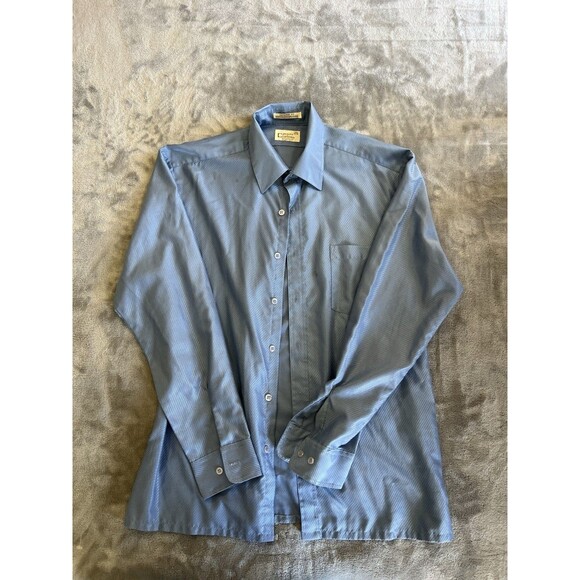 Jacques Corbeau Other - VTG 60s 70s Jacques Corbeau Tailored Fit Dagger Disco Shirt Size L Blue